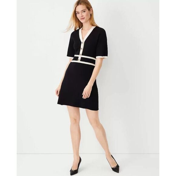 Ann Taylor Dresses & Skirts - Ann Taylor Colorblock Sweater Shift Dress NEW